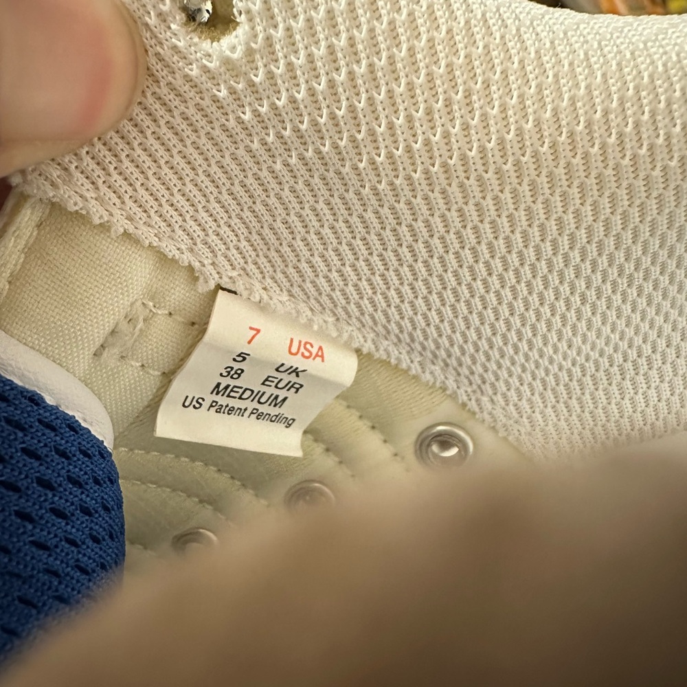 K-Swiss Classic White Sneakers with Navy Stripes - Picture 5 of 13